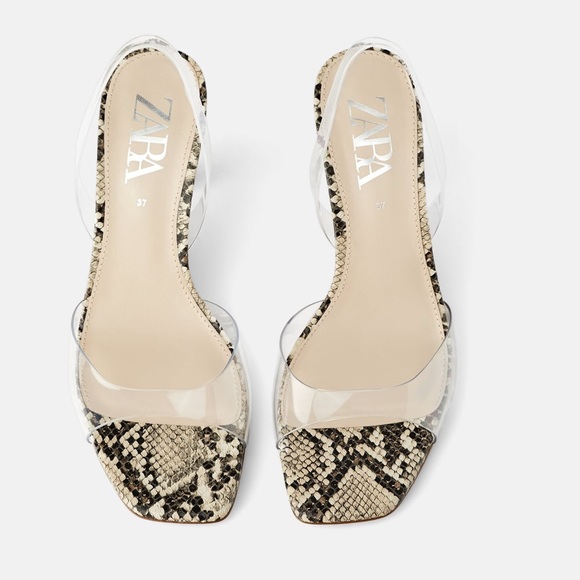 Zara vinyl and animal print heels - Picture 4 of 8